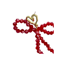 Load image into Gallery viewer, Sunny Hazel Valentine Red Bow and Heart Earrings