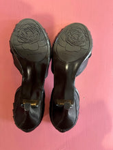 Load image into Gallery viewer, Pre-Loved Giovanna Black Satin Heels Size AU10