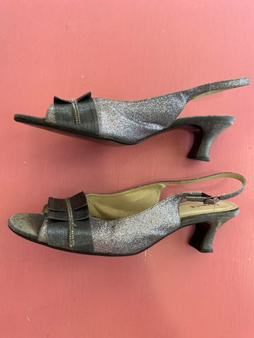 Pre-Loved Clarice Pewter Heels Size AU11