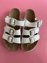 Load image into Gallery viewer, PL Birkenstock White Slides Size 41