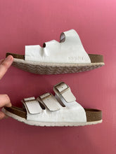Load image into Gallery viewer, PL Birkenstock White Slides Size 41