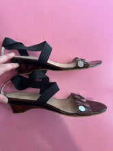 Load image into Gallery viewer, Pre-Loved Chrissie Brown Patent Sandal Size 42