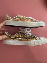 Load image into Gallery viewer, Pre-Loved Converse All Star Gold Sparkle Size 42.5/AU11