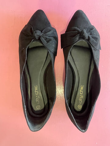 Pre-Loved City Chic Black Ballet Flat Size 42