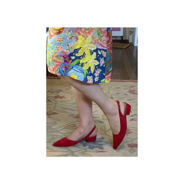 Chrissie Callie Red Suede