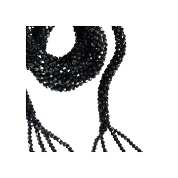 Lora Doro Marg Black Wrap Beaded Necklace and Belt