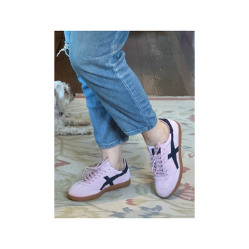 Goodsole Crossroads Pink Navy Suede