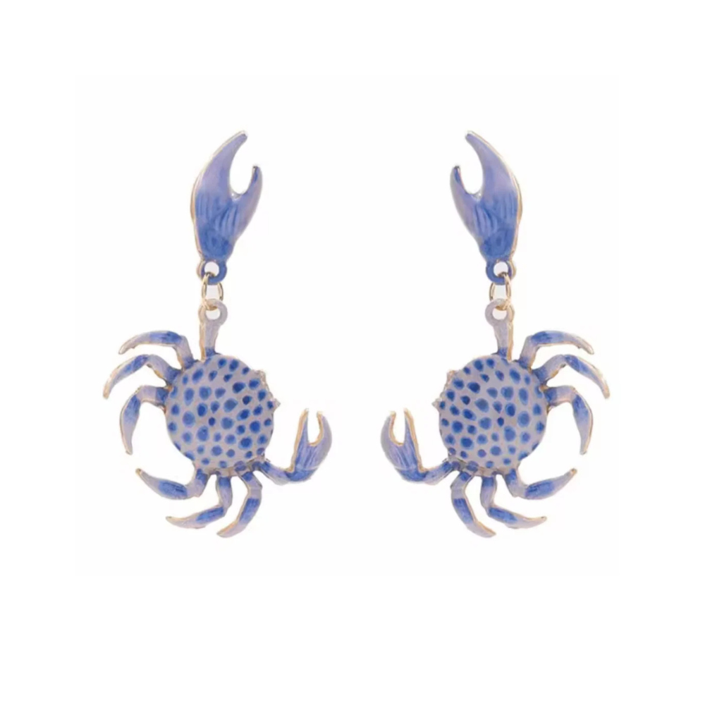 Sunny Hazel Crabbie Blue Earrings