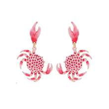 Load image into Gallery viewer, Sunny Hazel Crabbie Pink Earrings
