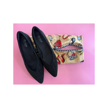Samade By Sam Black Red Shoe Bag