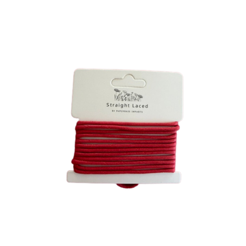 Straight Laced Red Round Derby laces