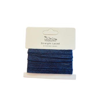 Straight Laced Navy sparkle laces