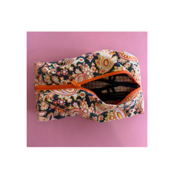 Samade By Sam Orange Paisley Shoe Bag