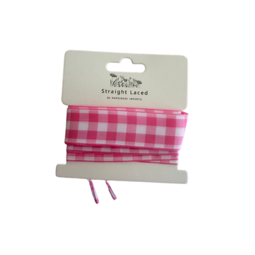Straight Laced Pink Gingham laces