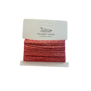 Straight Laced Red sparkle laces