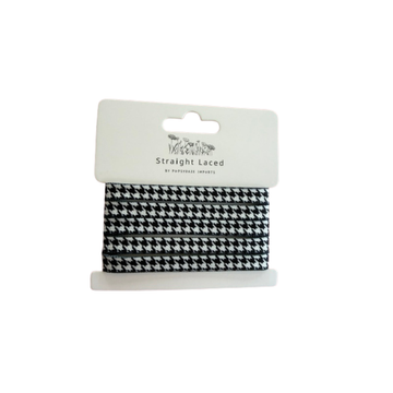 Straight Laced Houndstooth Black White laces