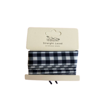 Straight Laced Black Gingham laces