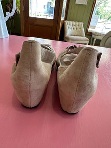 Pre-Loved Taking Shape Taupe Wedge Sandals Size 42