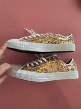 Load image into Gallery viewer, Pre-Loved Converse All Star Gold Sparkle Size 42.5/AU11
