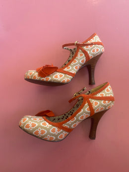 Pre-Loved Ruby Shoo Orange Heels Size 41