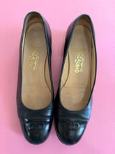 Load image into Gallery viewer, Pre-Loved Salvatore Ferragamo Classic Black Low Heeled Court
