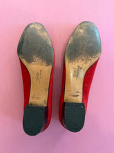 Load image into Gallery viewer, Pre-Loved Salvatore Ferragamo Red Low Heeled Courts
