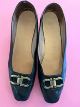 Load image into Gallery viewer, Pre-Loved Salvatore Ferragamo Low Heeled Black Courts
