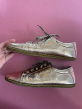 Load image into Gallery viewer, Pre-Loved Aintap Gold Sneaker Size 45
