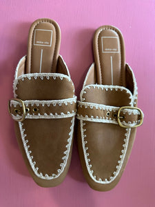 Pre-Loved Dolce Vita Tan Brogue Slide Size 13