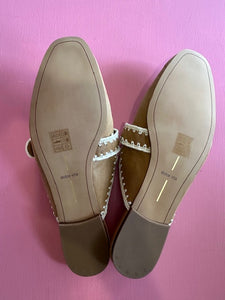 Pre-Loved Dolce Vita Tan Brogue Slide Size 13