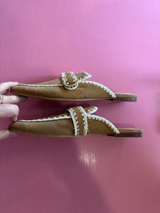 Pre-Loved Dolce Vita Tan Brogue Slide Size 13