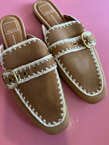 Pre-Loved Dolce Vita Tan Brogue Slide Size 13