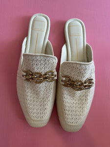 Pre-Loved Dolce Vita Cream Chain Slide Size 13