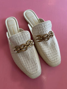 Pre-Loved Dolce Vita Cream Chain Slide Size 13
