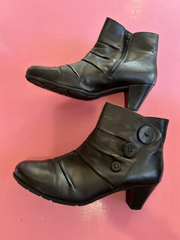 PL Gabor Black Ankle Boots Size 42
